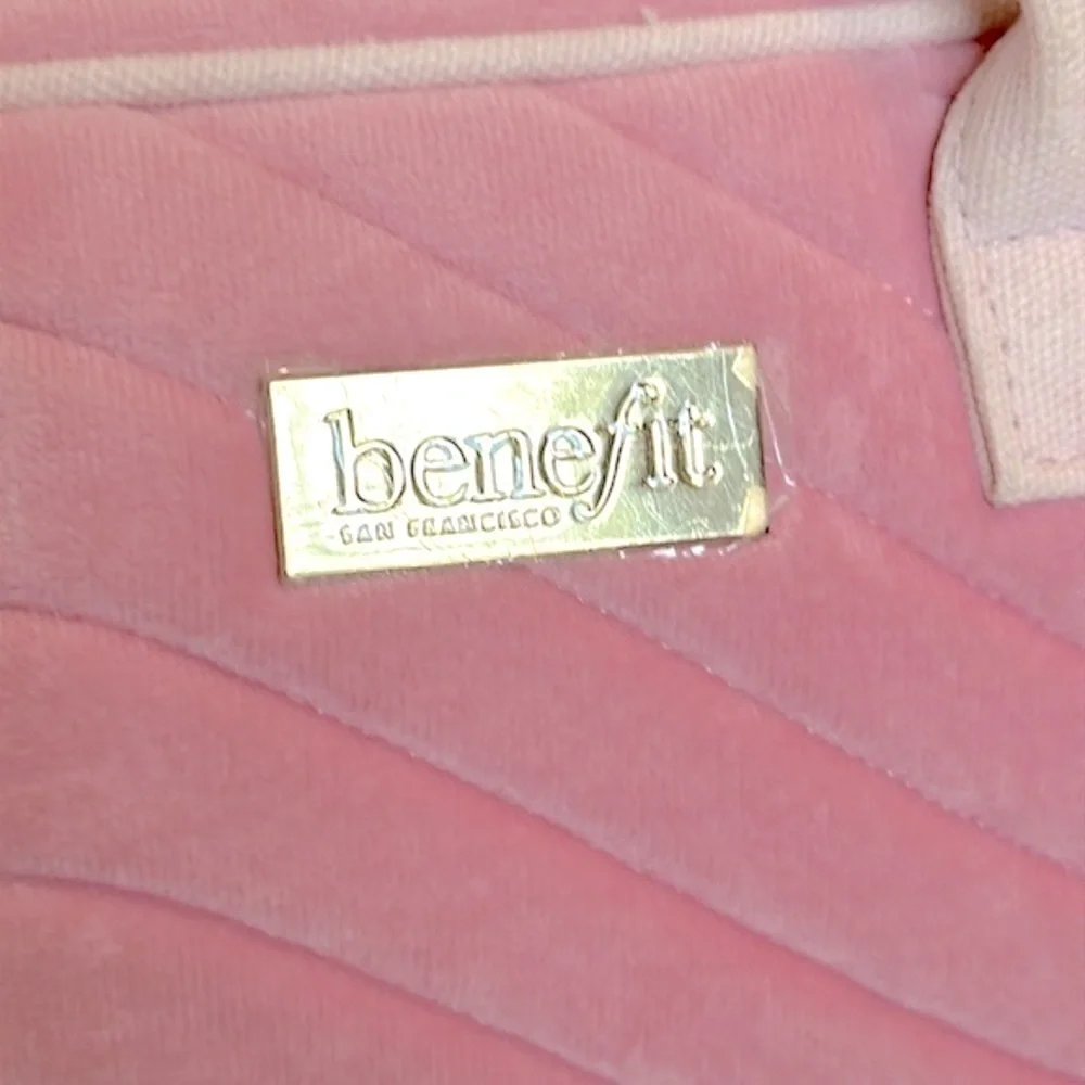 Benefit cosmetics travel bag with handles PINK NWOT